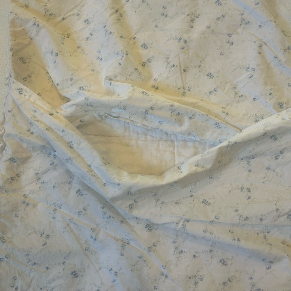 Simply Shabby Chic Pillow Sham Set Floral Quilted Standard Ruffled Edge - Picture 5 of 9